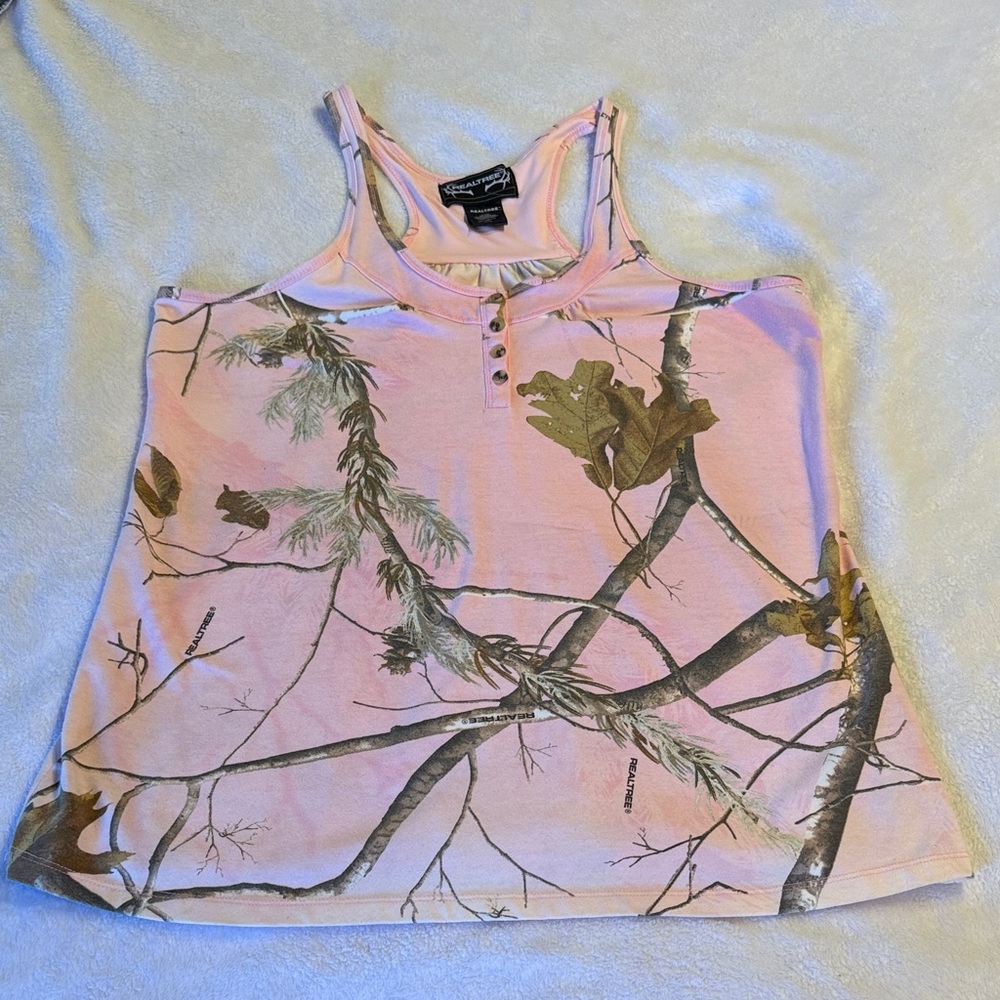 Realtree Pink Camouflage Racerback Tank Top
